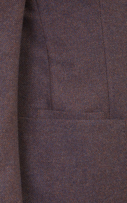 Luciano Barbera Diagonal-Stripe Two-Button Sportcoat