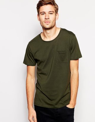 Selected T-Shirt With Pocket In Pima Cotton - Beige
