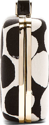 Lanvin Ivory & Black Spotted Box Clutch