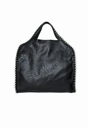 Missguided Black  Studded Trim Shopper Bag Black