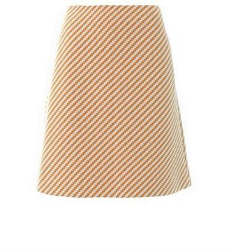 Carven Zigzag tweed A-line skirt