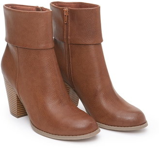 Forever 21 cuffed faux leather booties