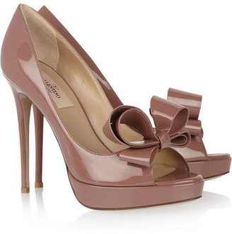 Valentino Patent-leather bow pumps