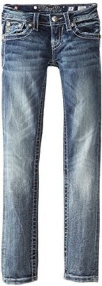 Miss Me Big Girls' Skinny Jeans with Embellished Flap Pockets