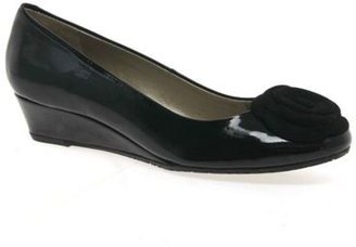 Van Dal Black patent 'Gabriel' womens court shoes