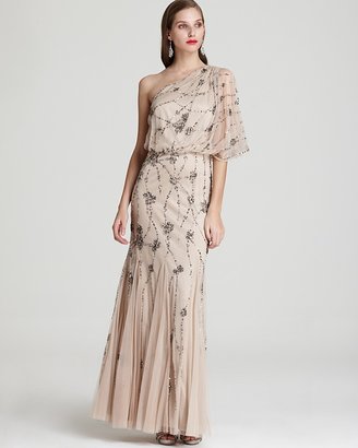 Adrianna Papell Gown - One Shoulder Sequin