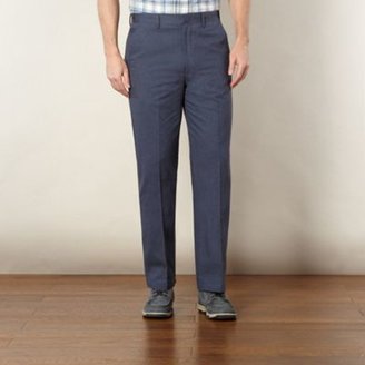 Maine New England Big and tall navy oxford active waist trousers