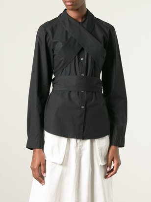 Marc by Marc Jacobs crisscross strap detail shirt - women - Cotton - L