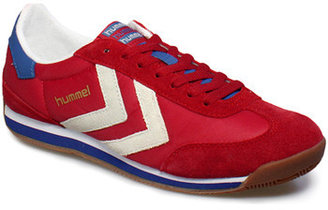 Hummel Stadion Low Ribbon Red Limoges Blue White Trainers Red