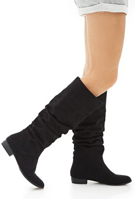 Forever 21 Knee-High Faux Suede Boots