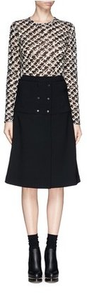 Nobrand Wool blend A-line midi skirt