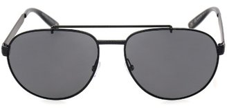 Bottega Veneta Leather and metal aviator-style sunglasses