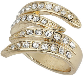 Gold Rhinestone Claw Ring