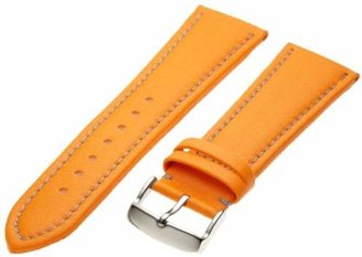 Hadley Roma Hadley-Roma Men's MSM909RAG-260 26-mm Orange Genuine Lorica Leather WatchStrap