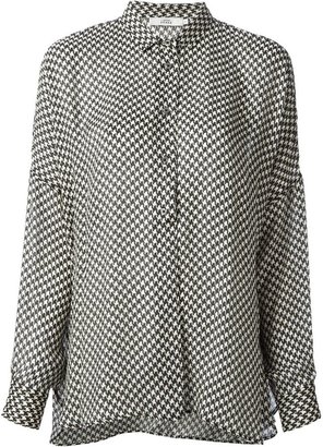 0039 Italy houndstooth loose fit shirt