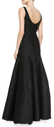 Halston Tulip-Skirt Sleeveless Gown
