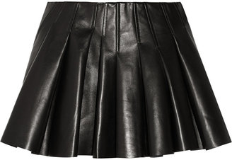 Alexander Wang Pleated leather mini skirt