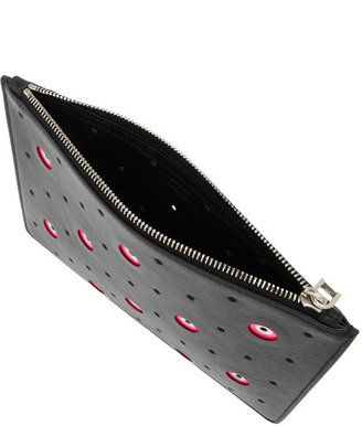 Jil Sander Perforated leather clutch