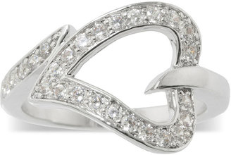 JCPenney FASHION CARDED RINGS Cubic Zirconia Open-Design Heart Ring