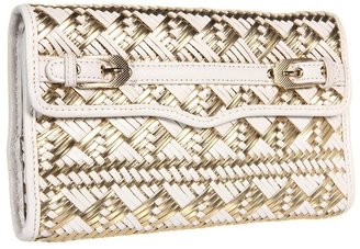 Rebecca Minkoff Buckled Clutch (White/Gold) - Bags and Luggage