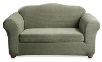 Sure Fit Stretch Royal Diamond 2-Piece Sofa Slipcover in Sage