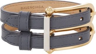 Balenciaga Leather 'B' Bracelet