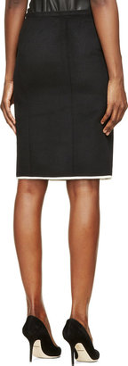 Nina Ricci Black & While Wool Panel Skirt