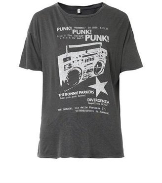 R 13 Punk-print T-shirt