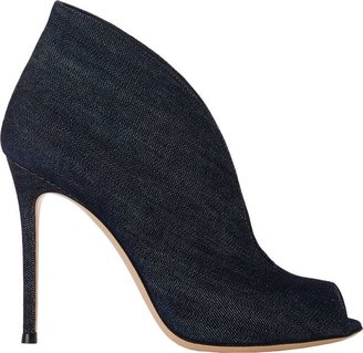 Gianvito Rossi Split-Front Ankle Boots-Blue