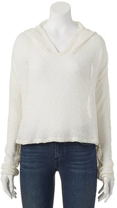 Mudd® Cropped Hooded Sweater - Juniors