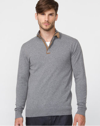 Le Château Cotton Blend Half-Zip Sweater