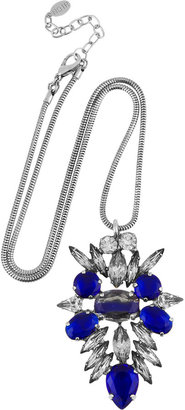 Noir Silver-plated crystal necklace