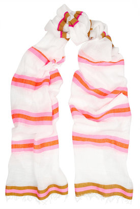 Lemlem Walsh striped cotton-blend gauze scarf