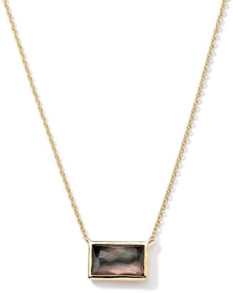 Ippolita 18k Gold Gelato Small Baguette Black Shell Necklace
