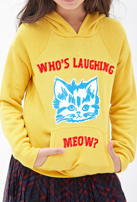 Forever 21 girls Laughing Meow Hoodie (Kids)