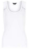 Dorothy Perkins Womens White rib and lace vest- White