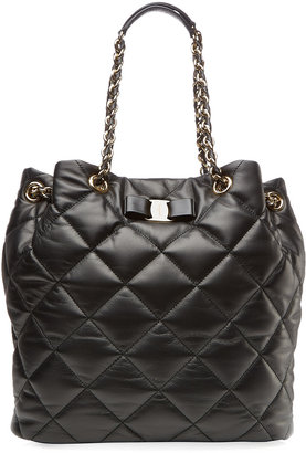 Ferragamo Genny Quilted Leather Tote