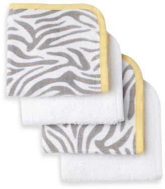 Just Born Welcome To The Circus 4-Pack Woven Washcloth In Neutral