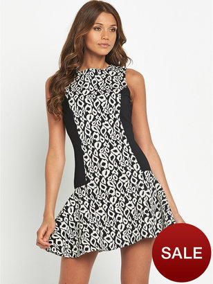 Definitions Panelled Jacquard Dress