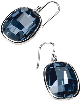 Swarovski Elements Sterling Silver Denim Blue Crystal Earrings