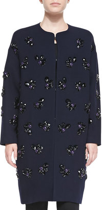 Diane von Furstenberg Long Jewel Flower Coat