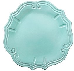 Vietri Incanto Baroque Dinner Plate, Aqua