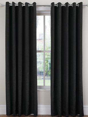 Null Glamour Faux Silk Eyelet Lined Curtains