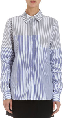 Thakoon Pieced Top Striped Shirt