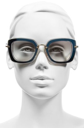 Miu Miu Women's 52Mm Sunglasses - Marble White/ Black