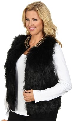 MICHAEL Michael Kors Size Chain Neck Fur Front Vest