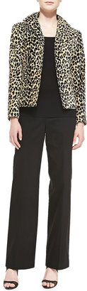 Neiman Marcus span class="product-displayname"]Open-Front Leopard-Print Jacket[/span]