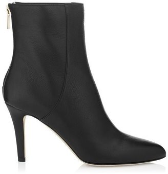 Jimmy Choo Brock Black Grainy Calf Leather Ankle Boots