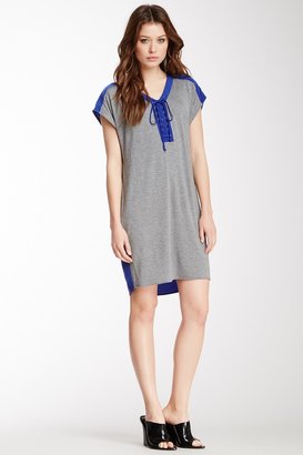Laundry by Shelli Segal Laundry Heather Jersey Lace Front Dress