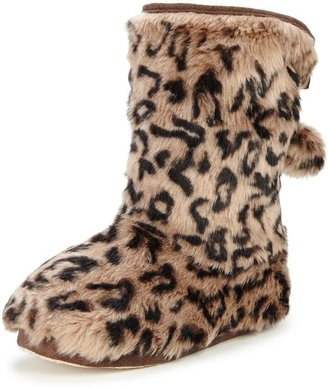 Sorbet Leona Fur Animal Print Boots